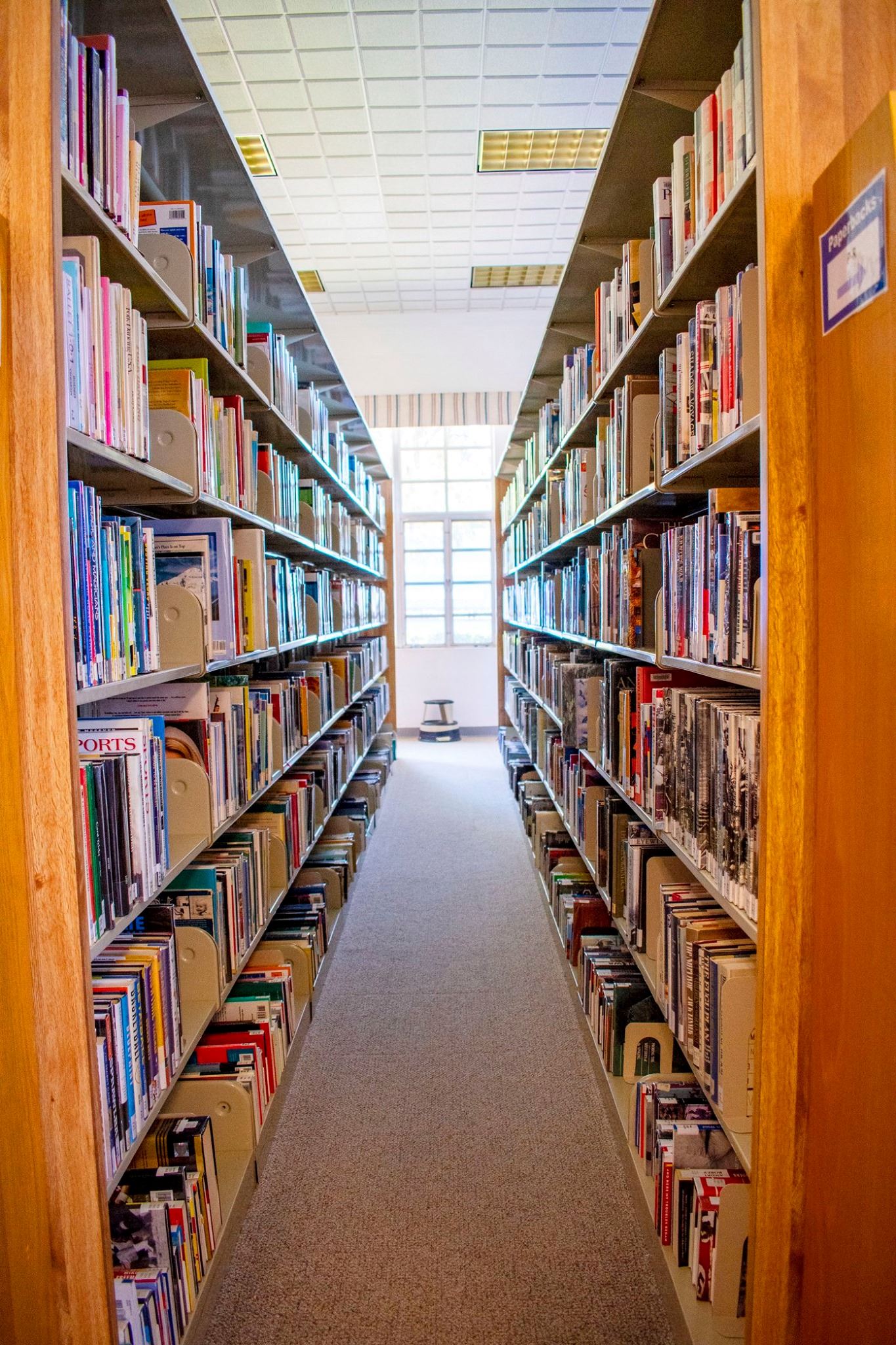 library shelves